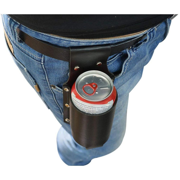 Outdoor Hanging Waist Cans Beverage Beer Bottle Holster(Black)