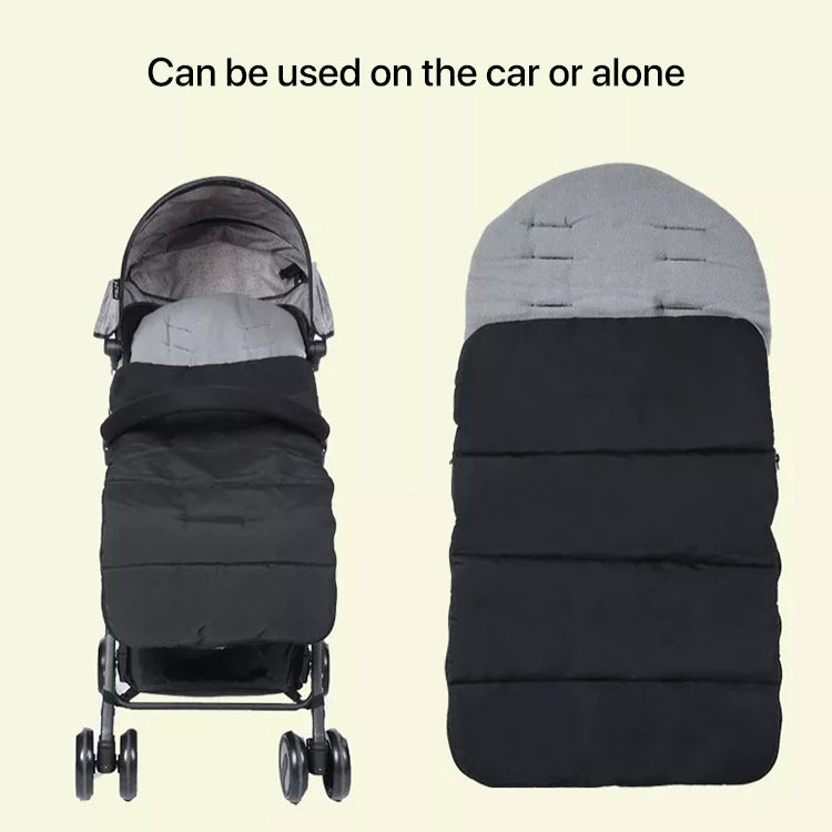 Winter and Autumn Baby Stroller Sleeping Bag Waterproof Stroller Foot Cover(Black)