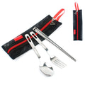 Outdoor Tableware Set Camping Travel Portable Single Tableware Combination Three-piece