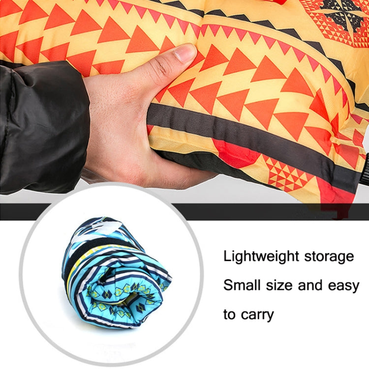 Portable Ethnic Style Automatic Inflatable Pillows Outdoor Camping Tent Camping Equipment Car Travel Pillows(Red Yellow Printing)