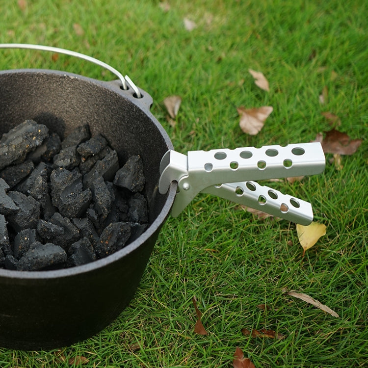 Outdoor Picnic Barbecue Aluminum Alloy Anti-scalding Pot Tongs(With Hole)