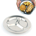 Picnic 3 Grid Round Plate Outdoor Barbecue Non-magnetic 201 Stainless Steel Grid  [late