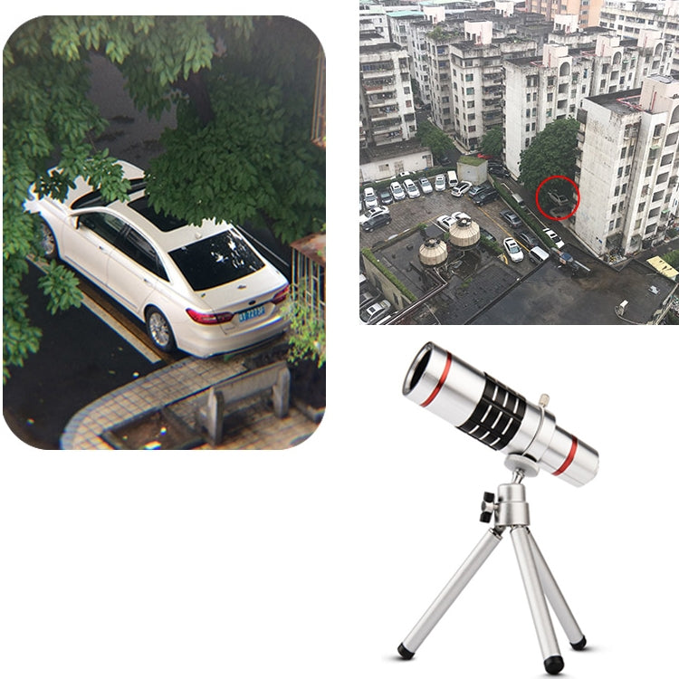 Outdoor Telescope Mobile Phone Accessories Shooting Telephoto Lens with Universal Metal Clip( 18X)