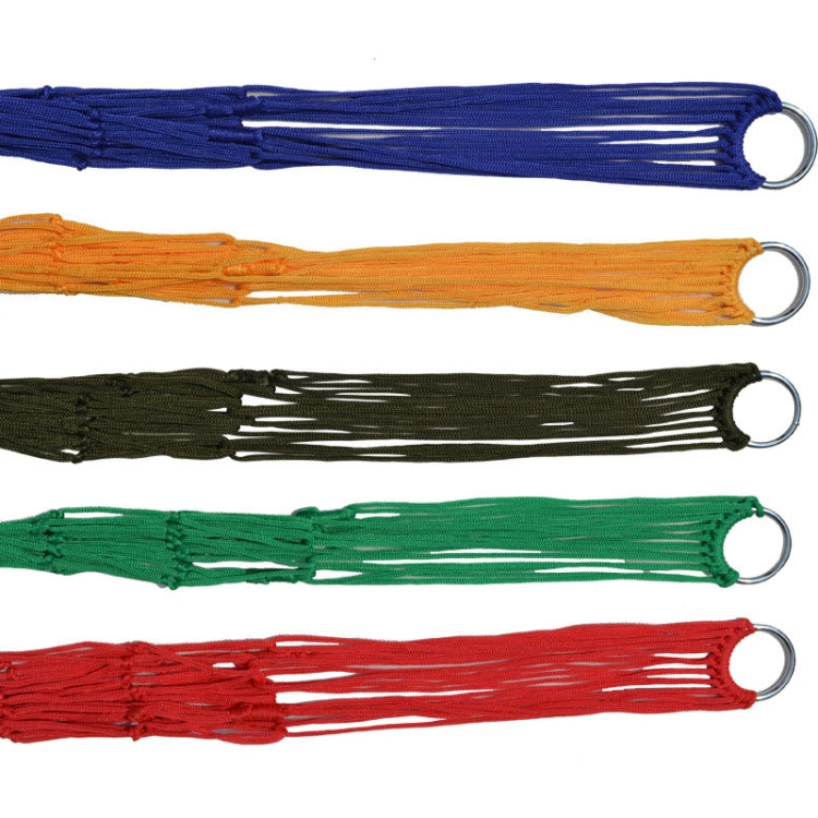 9 Strand Nylon Rope Hammock Portable Camping Leisure Mesh Hammock(Red)