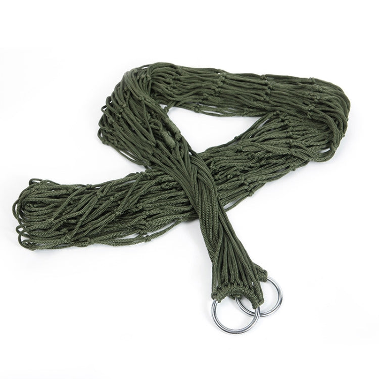 9 Strand Nylon Rope Hammock Portable Camping Leisure Mesh Hammock(Red)