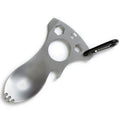Outdoor Multifunctional Camping Spoon Stainless Steel Tableware Portable Picnic Tableware Fork And Spoon(Light Grey)