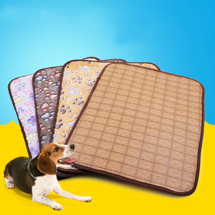Pet Double-sided Mat Vine Cushion Kennel Cat Blanket Mat, Size:M (Pink)