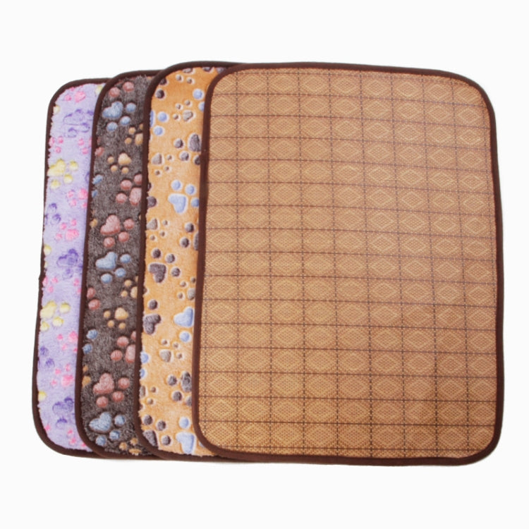 Pet Double-sided Mat Vine Cushion Kennel Cat Blanket Mat, Size:M (Pink)