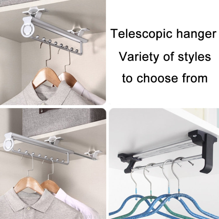 Y02 Extendable 12 inches Wardrobe Hardware Push-Pull Hanging Rod Clothes Rail
