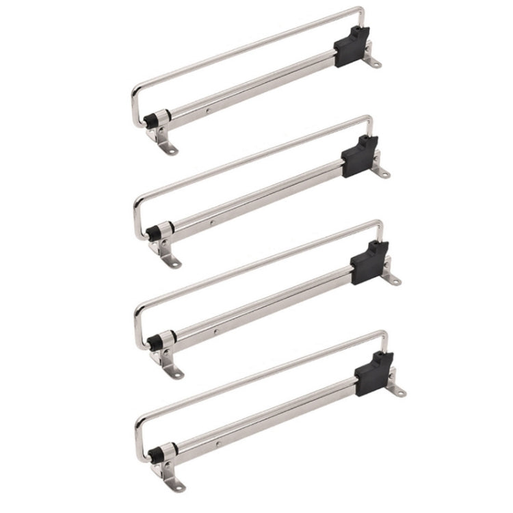 Y01 Iron Head 14 inches Wardrobe Hardware Push-Pull Hanging Rod Clothes Rail