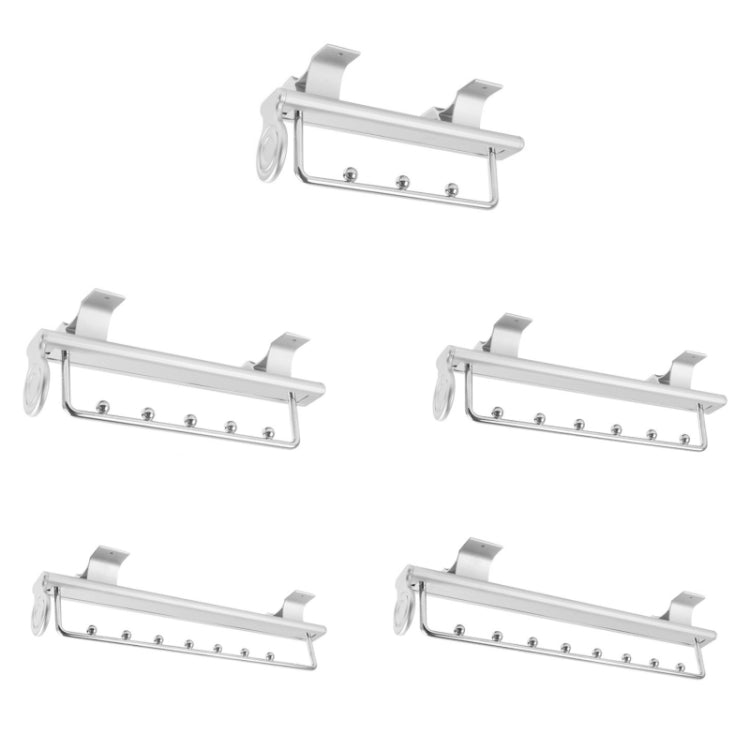 YO5C Monorail 7 Beads Wardrobe Hardware Push-Pull Hanging Rod Clothes Rail