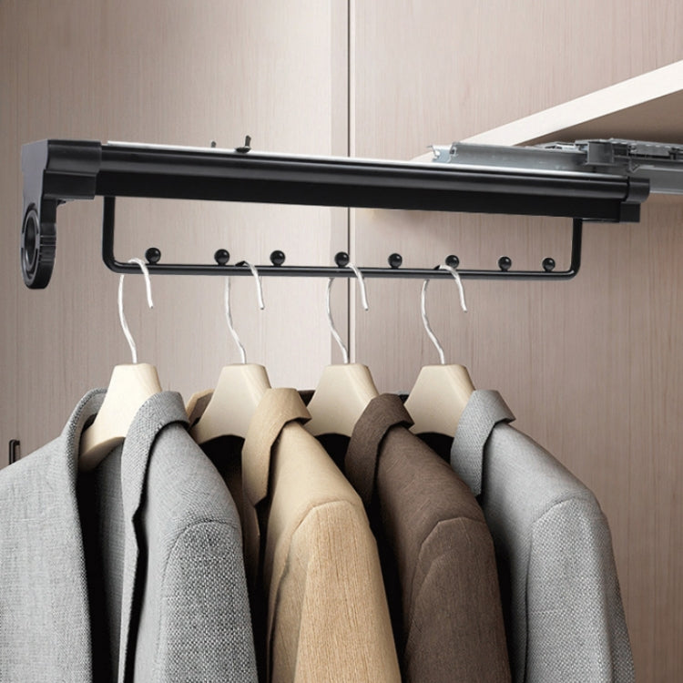 Y02 10 inches 3 Beads Wardrobe Hardware Push-Pull Hanging Rod Clothes Rail