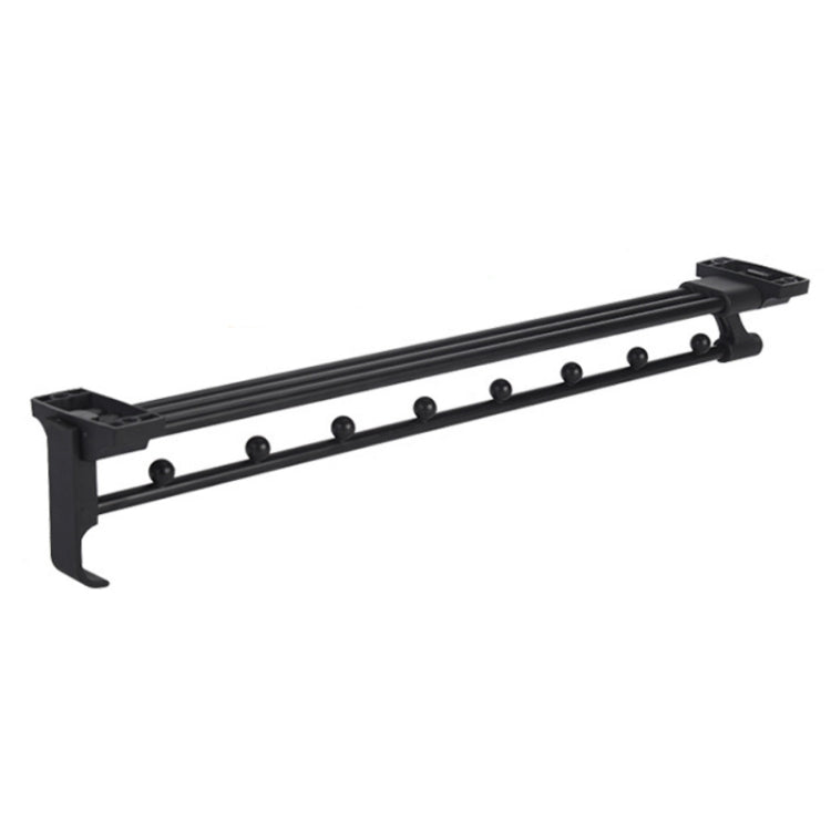 Y02 18 inch 8 Beads Wardrobe Hardware Push-Pull Hanging Rod Clothes Rail