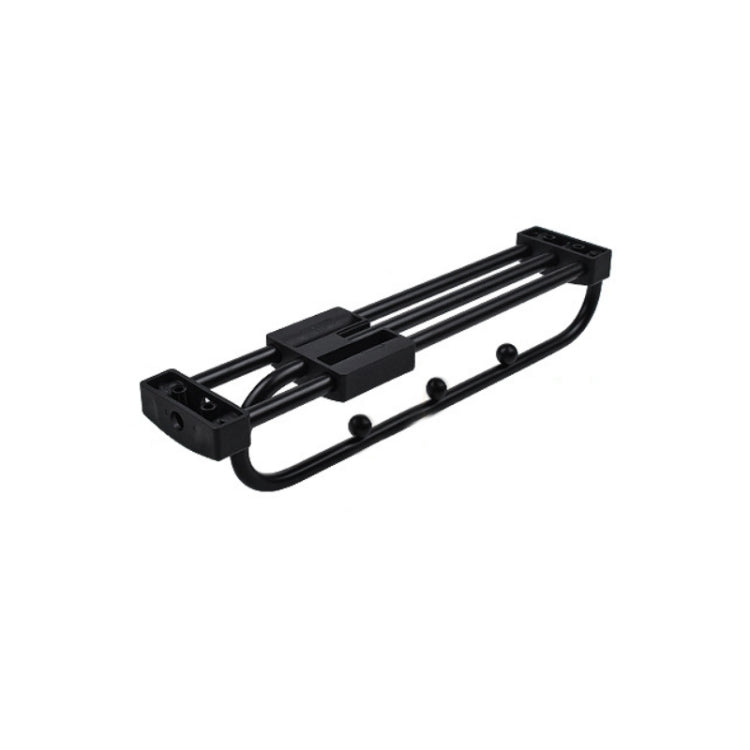 Y03 Black 10 inches 4 Beads Wardrobe Hardware Push-Pull Hanging Rod Clothes Rail