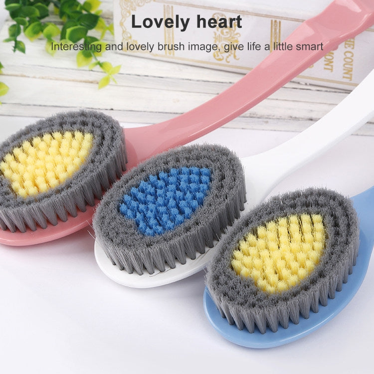 Hanging Long Handle Bath Brush Soft Fur Wash Adult Massage Rub Back Brush(Blue)