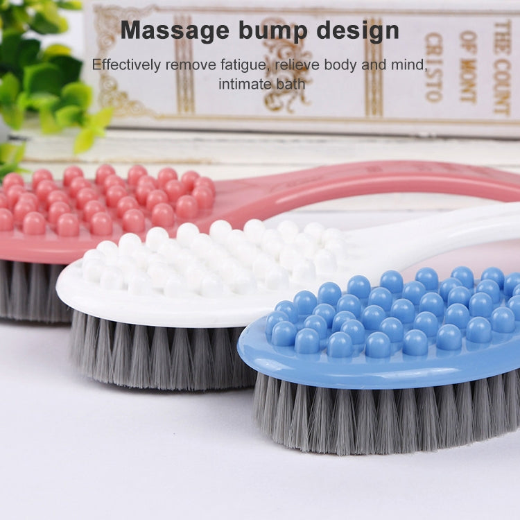 Hanging Long Handle Bath Brush Soft Fur Wash Adult Massage Rub Back Brush(Blue)