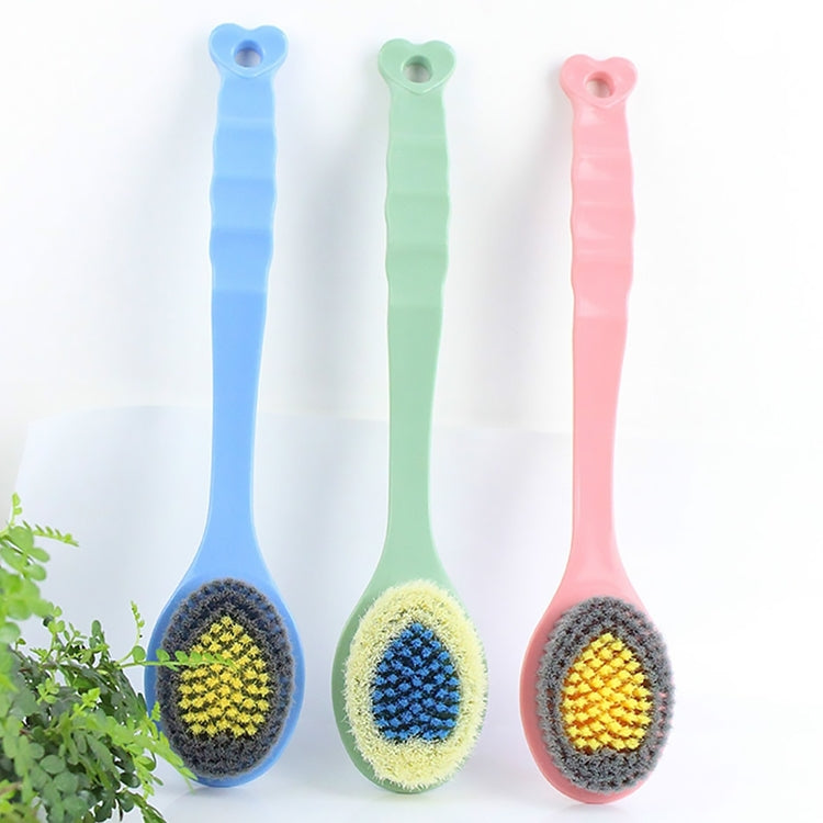 Hanging Long Handle Bath Brush Soft Fur Wash Adult Massage Rub Back Brush(Blue)