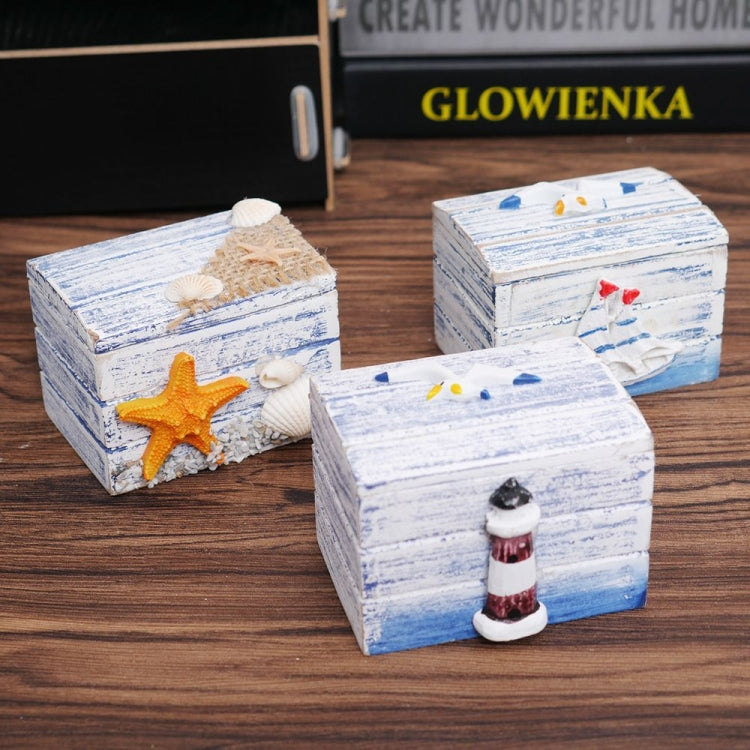 Wooden Pirate Jewellery Storage Box Case Holder Vintage Desk Storage Box(Seagull)