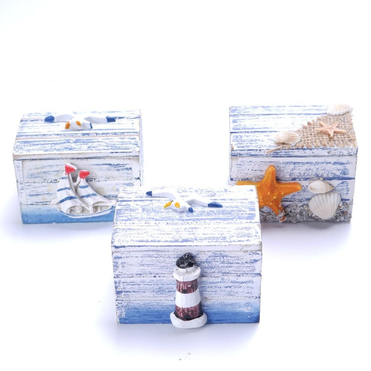 Wooden Pirate Jewellery Storage Box Case Holder Vintage Desk Storage Box(Seagull)