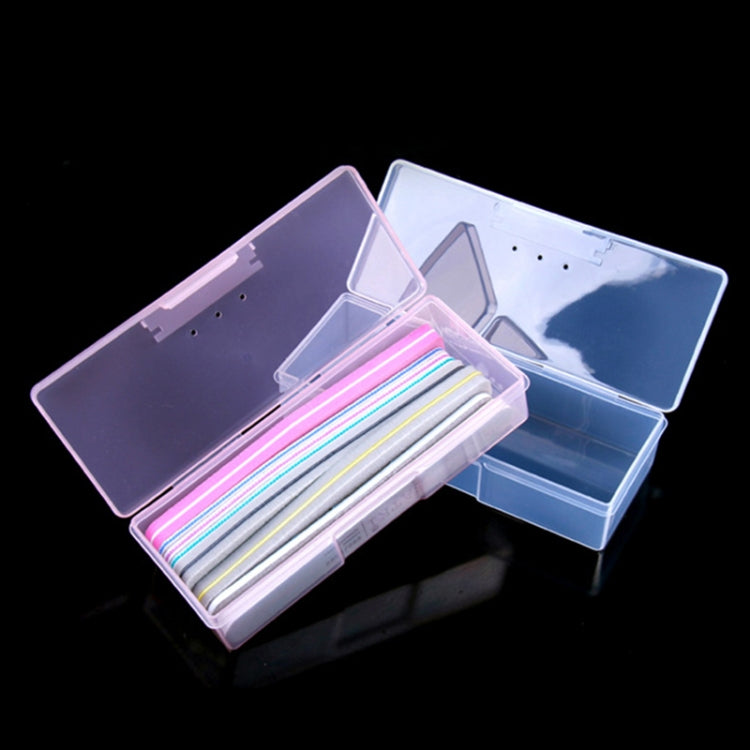 Plastic Transparent Nail Manicure Tools Storage Box(Clear)