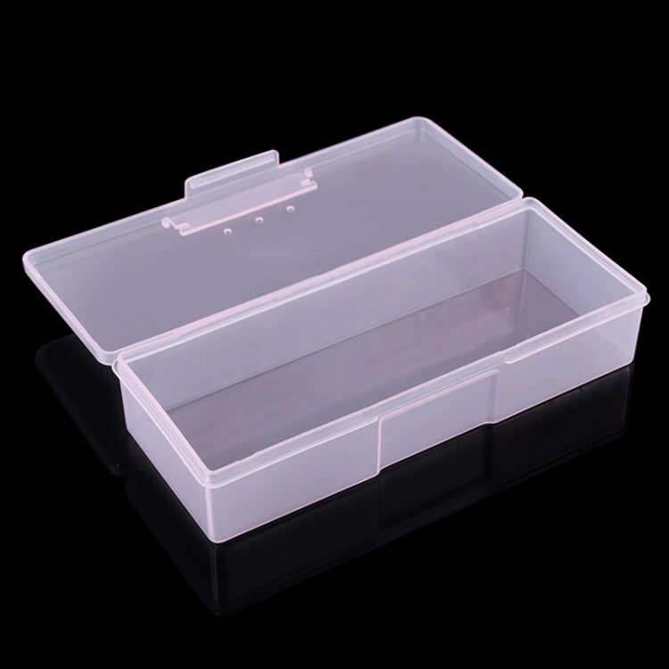 Plastic Transparent Nail Manicure Tools Storage Box(Clear)