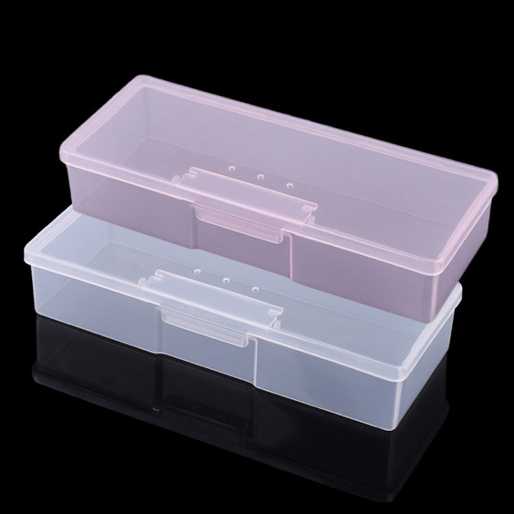 Plastic Transparent Nail Manicure Tools Storage Box(Clear)