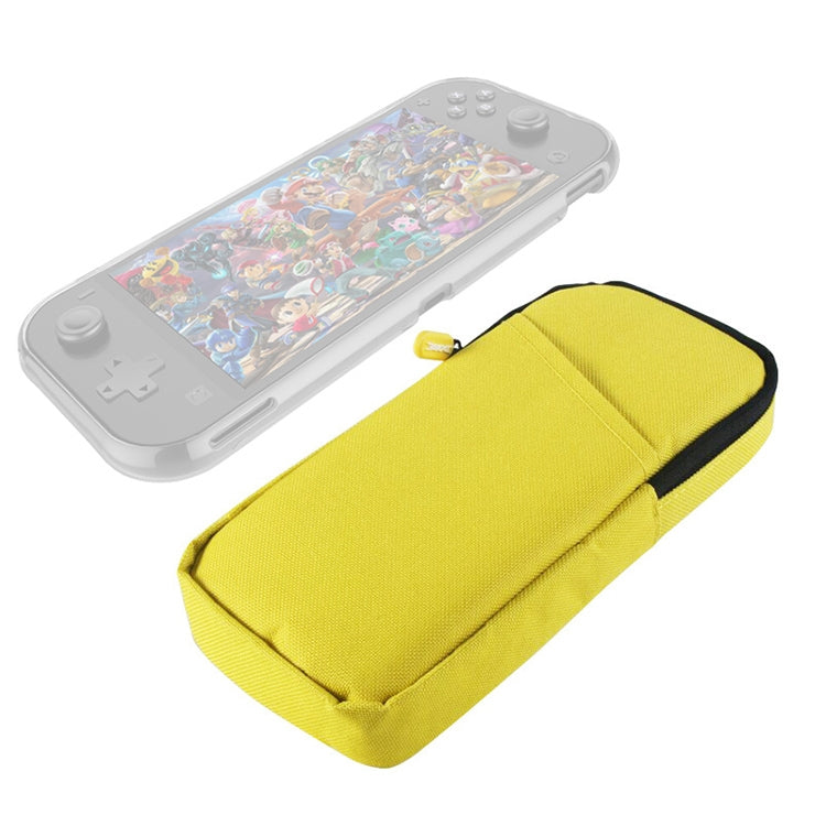 Mini Host Storage Case Zipper Protection Nylon Soft Cloth Bag for Switch Lite(Yellow)