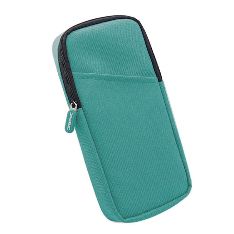 Mini Host Storage Case Zipper Protection Nylon Soft Cloth Bag for Switch Lite(Green Blue)
