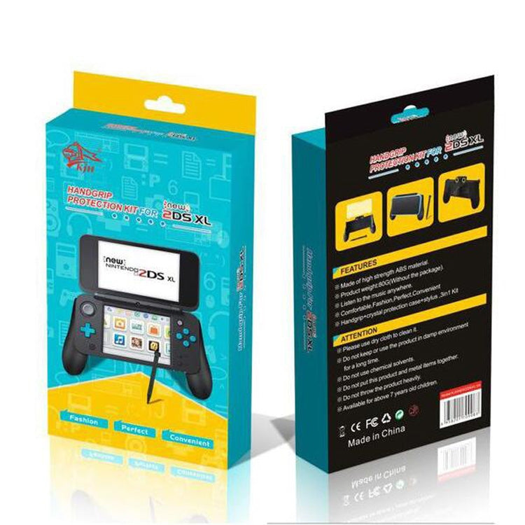KJH 3 in 1 Handgrip Kit Game Grip + Crystal Ccover + Touch Pen for NEW 2DSLL