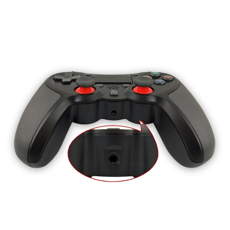 Rubberized Wireless Game Controller Bluetooth Handle for PS4 Host(Blue)