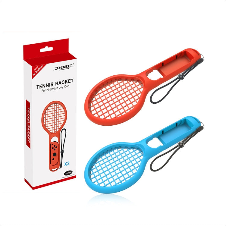 BODE Left and Right Small Handle Tennis Racket NS Game Grip Sports Game Handle TNS1843 for Switch(Red and blue)