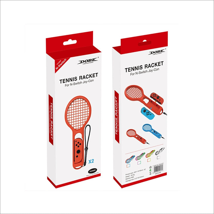 BODE Left and Right Small Handle Tennis Racket NS Game Grip Sports Game Handle TNS1843 for Switch(Red and blue)