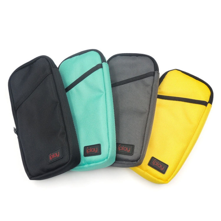 iplay Host Storage Bag Tempered Film + Rocker Cap + Protective Shell 7 in 1 Protection Bag Soft Bag Set For Switch Lite(Yellow)