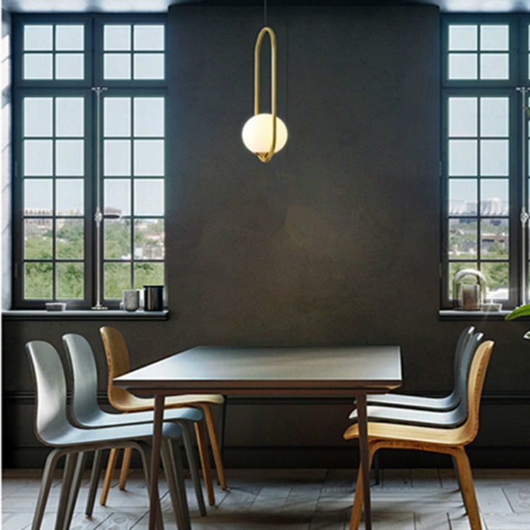 Restaurant Chandelier Single Head Creative Personality Simple Modern Copper Lamp with 5W Warm Light, Shape Style:Oval B1