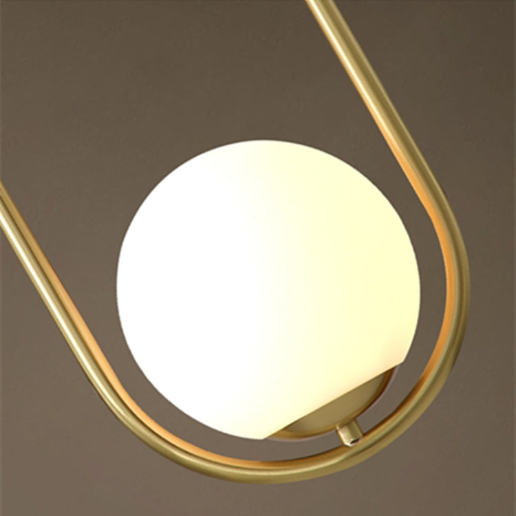 Restaurant Chandelier Single Head Creative Personality Simple Modern Copper Lamp with 5W Warm Light, Shape Style:Oval B2
