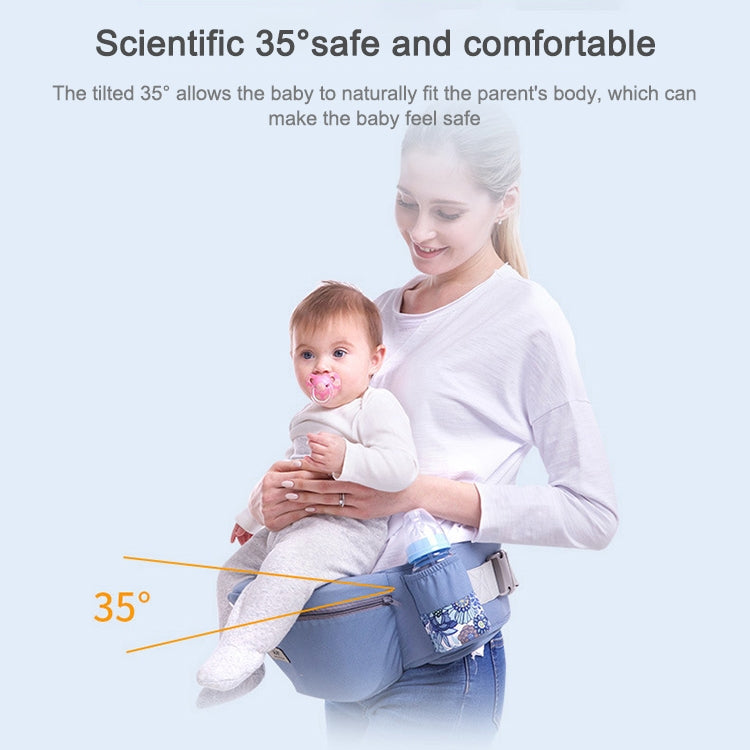 Newborn Four Seasons Multifunctional Strap Waist Stool(Cotton Denim Blue)