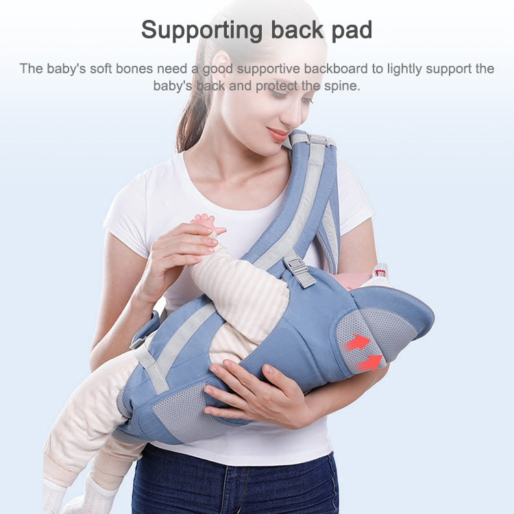 Newborn Four Seasons Multifunctional Strap Waist Stool(Cotton Denim Blue)
