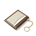 Fashion Stitching Multi-card Zipper Card Bag Multi-function Mini Wallet(Brown)