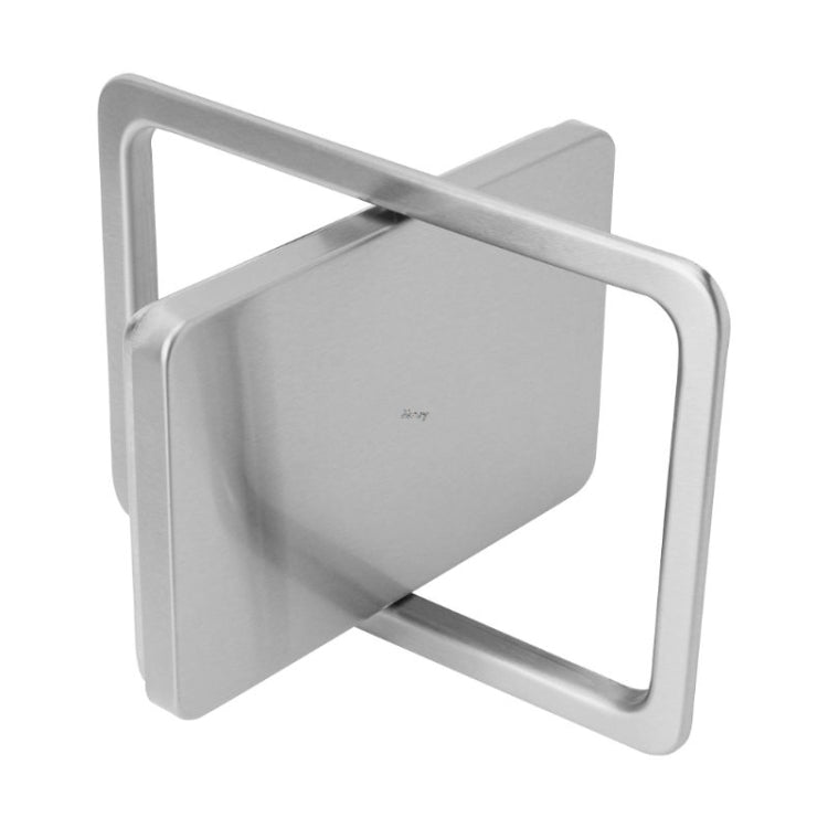 Embedded Type Stainless Steel Swing Cover Flip Kitchen Countertop Trash Can Lid  Cap, Size:Round Drawing 20cm Diameter(Silver)