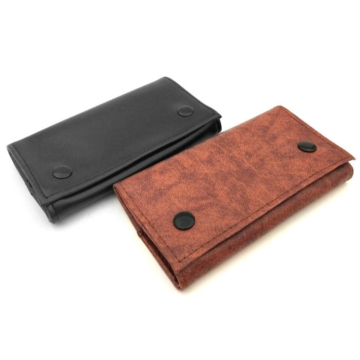 PU Leather Tobacco Portable Storage Bag(Black)