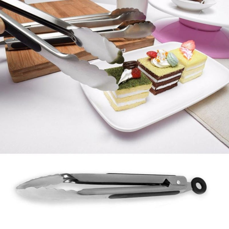 Stainless Steel Silicone Handle Kitchen Food Meat Barbecue Clip, Size:14 inch