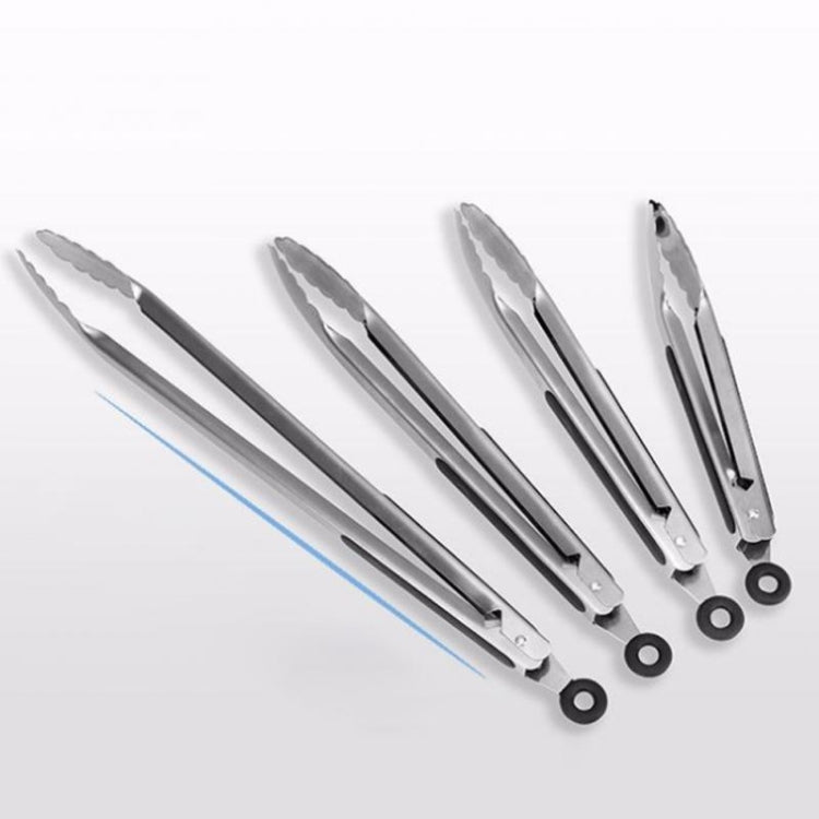Stainless Steel Silicone Handle Kitchen Food Meat Barbecue Clip, Size:14 inch