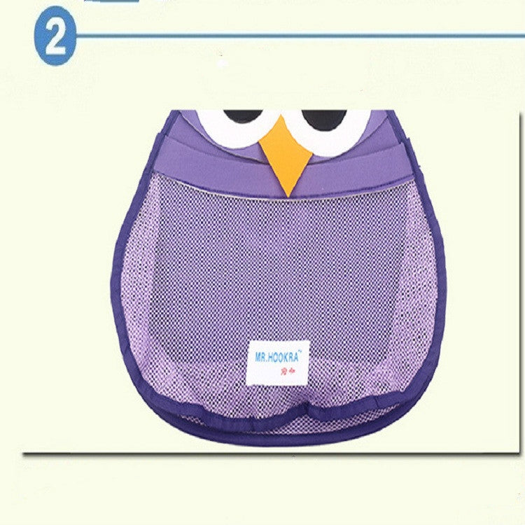 Baby Bath Storage Bag Cartoon Storage  Bag Waterproof Bathroom Mesh Bag(Gray)
