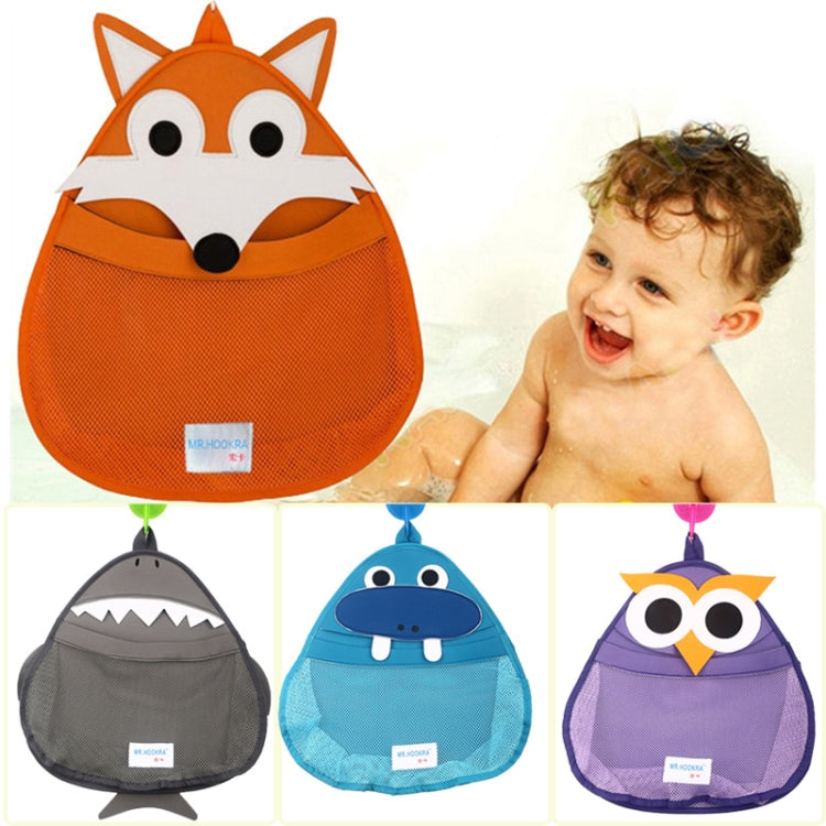 Baby Bath Storage Bag Cartoon Storage  Bag Waterproof Bathroom Mesh Bag(Gray)