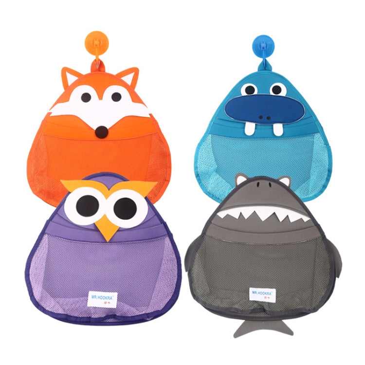Baby Bath Storage Bag Cartoon Storage  Bag Waterproof Bathroom Mesh Bag(Gray)