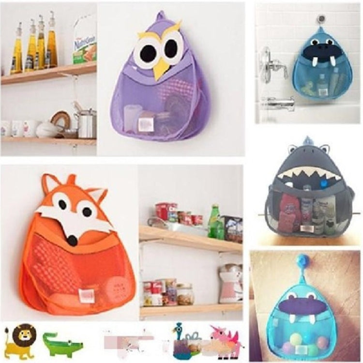 Baby Bath Storage Bag Cartoon Storage  Bag Waterproof Bathroom Mesh Bag(Gray)