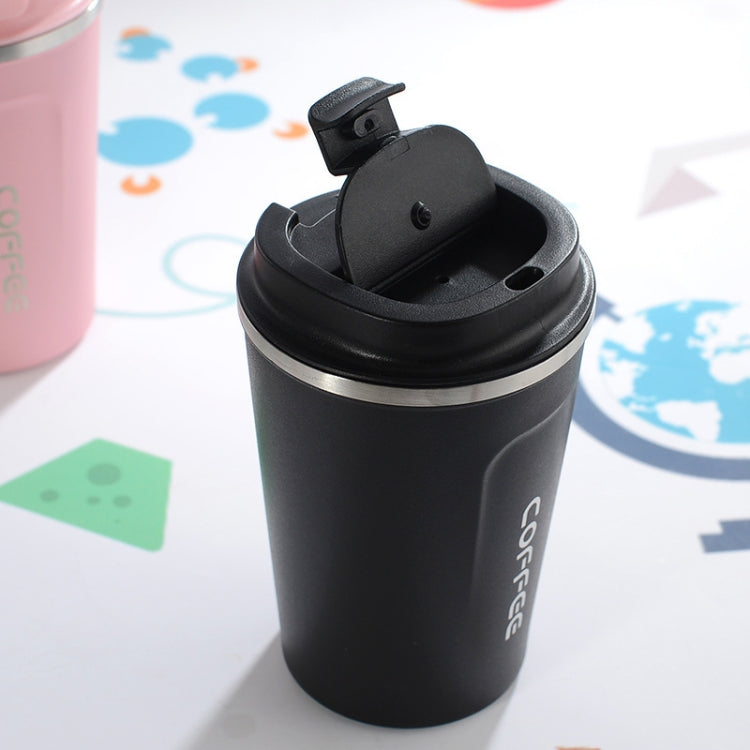 Smart Version Double Stainless steel 304 Coffee Mug Car Thermos Mug Travel Thermo Cup 380ml(White)