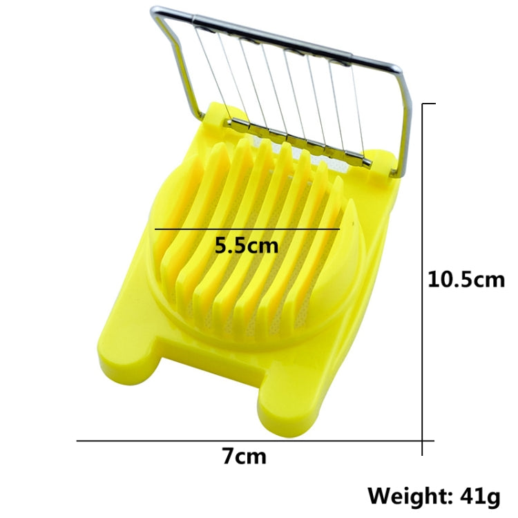 2 PCS Multifunctional Stainless Steel Egg Preserved Egg Slicer Fancy Splitter Kitchen Supplies Egg Cutting Tools(Yellow)