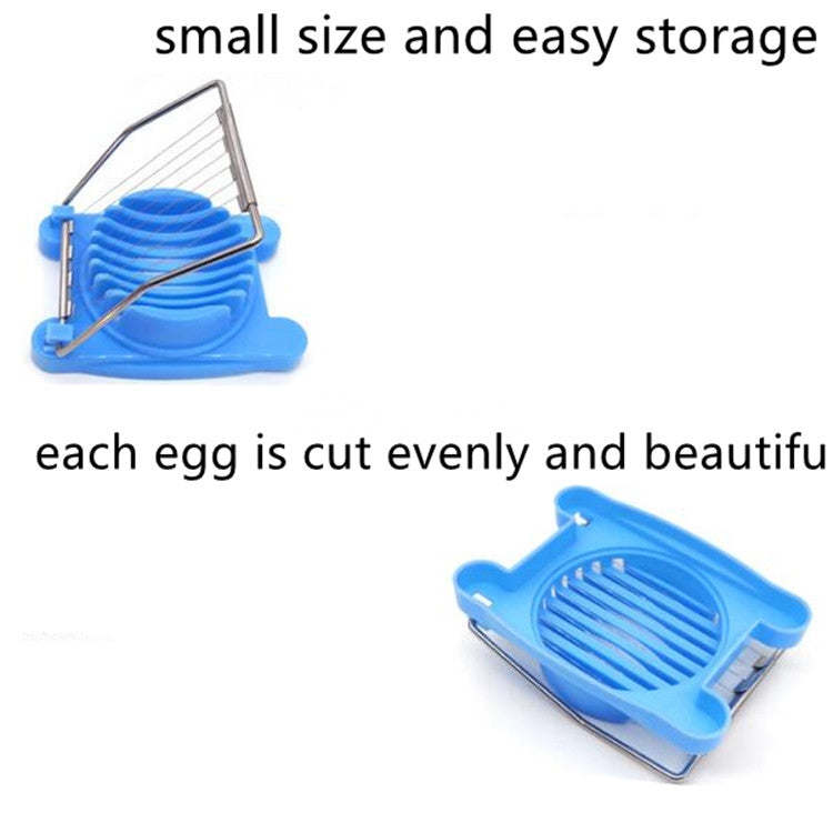 2 PCS Multifunctional Stainless Steel Egg Preserved Egg Slicer Fancy Splitter Kitchen Supplies Egg Cutting Tools(Yellow)