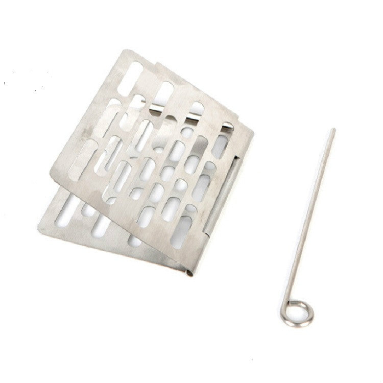Stainless Steel Folding Barbecue Net  Portable BBQ Picnic Accessories, Size:S 15x10.3CM
